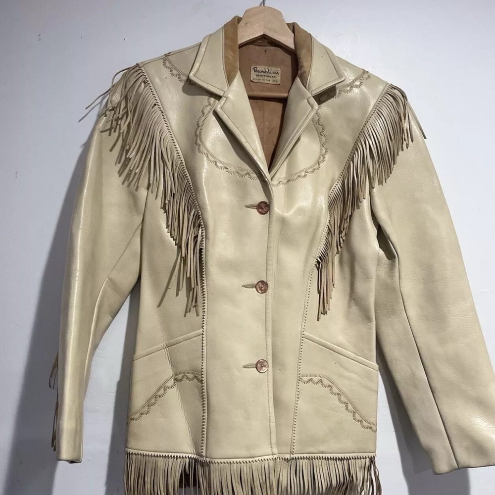 Women's Cream Fringe Jacket